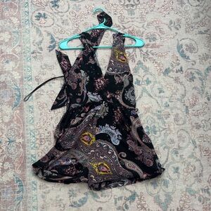 Express Multicolor Halter Romper